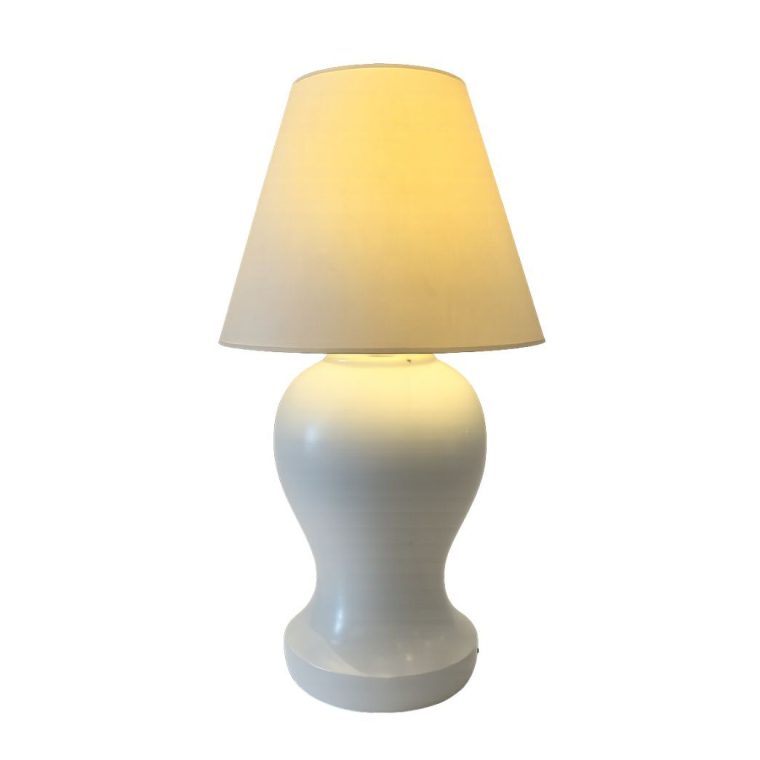 White Gesso Table Lamp