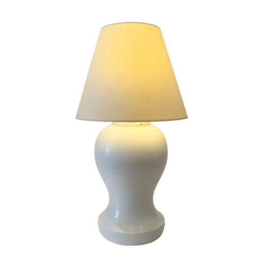 White Gesso Table Lamp