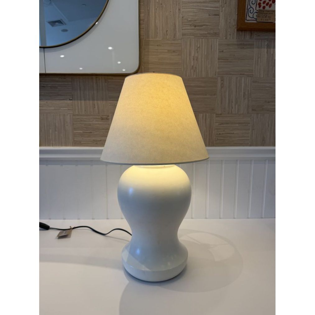 White Gesso Table Lamp