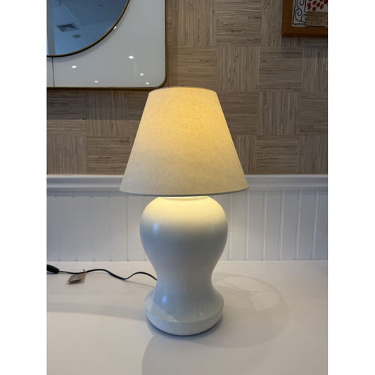 White Gesso Table Lamp