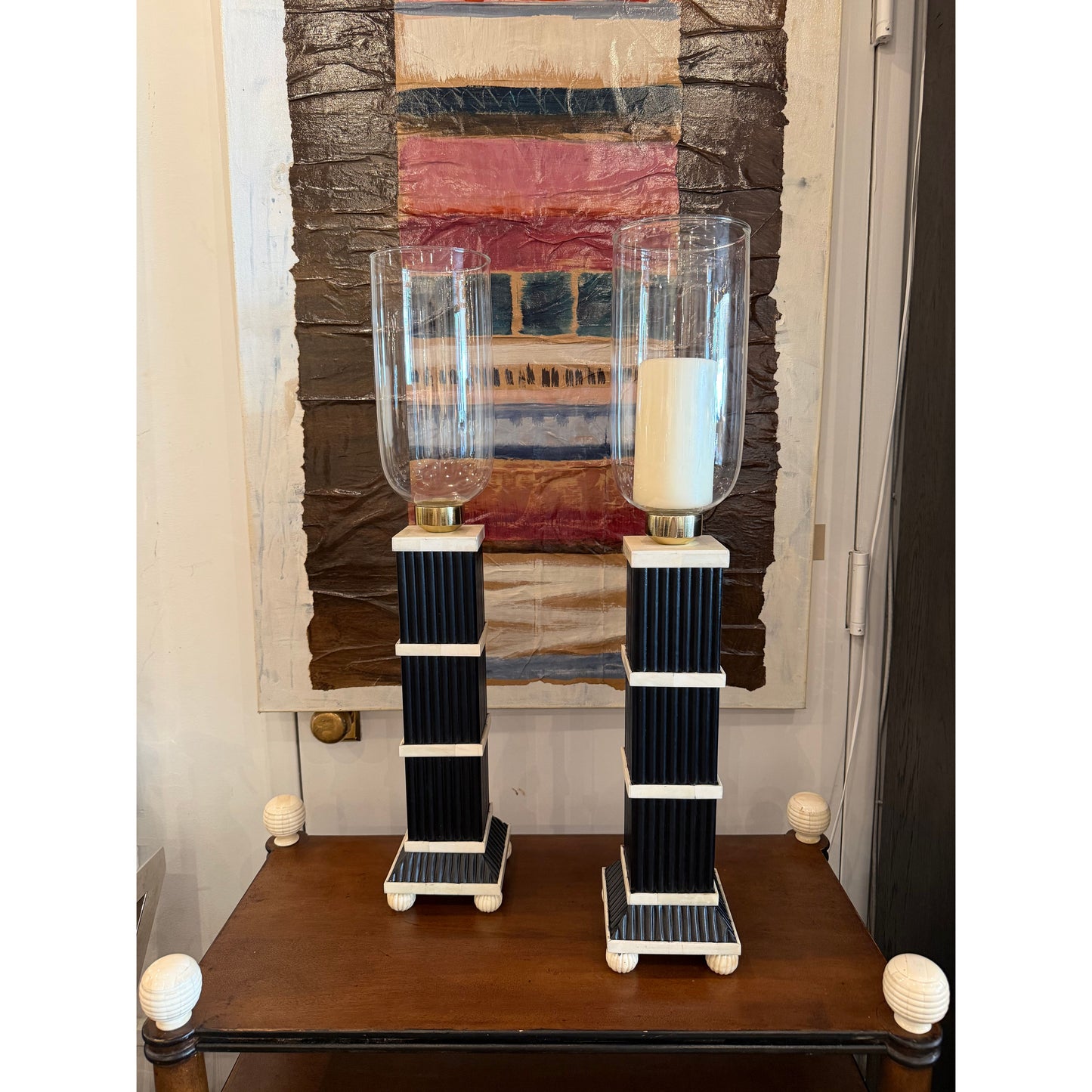 Diego Black and Ivory Stacked Detail Hurricane